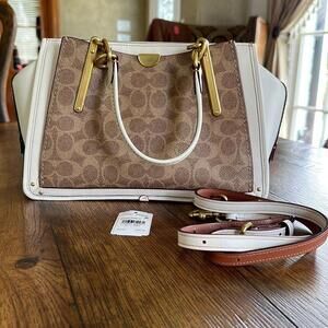 Coach | Tan & Cream Signature Dreamer Crossbody Bag | 0761